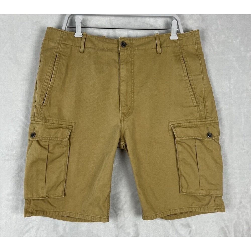 LEVI'S Men's Short 36 Brown Flat Front Regular Fit Carrier Cargo Cotton Baggy